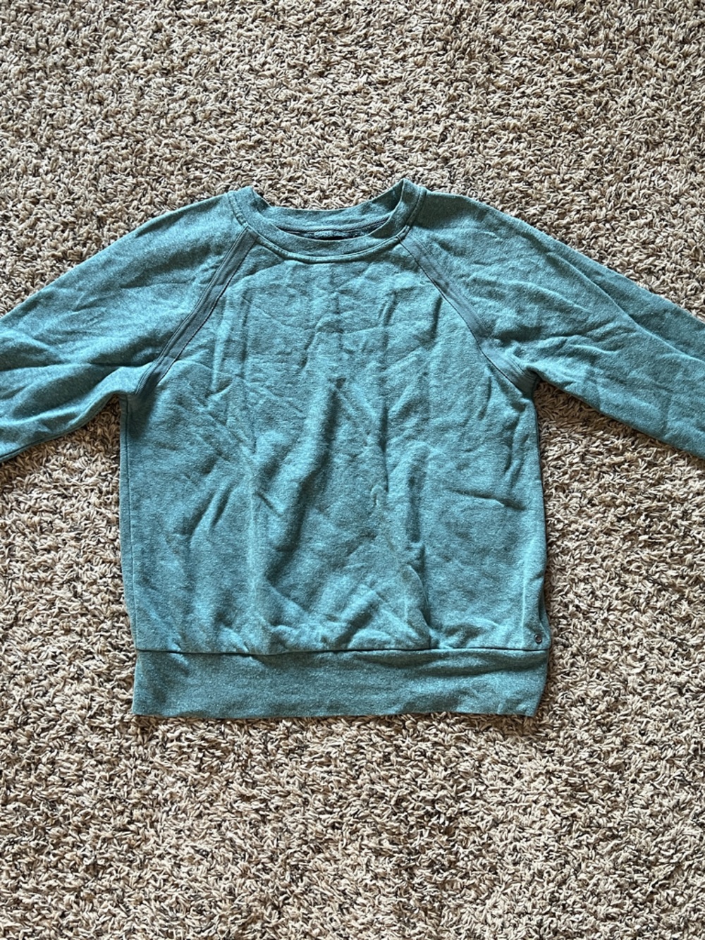 Prana Seafoam Green Raglan Crew Sweater